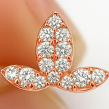 Crown Shaped Earrings in Gold with Diamonds