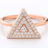 Pyramid Pave Ring in Gold with Diamonds