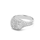 Puff Cushion Ring in Gold with Diamonds