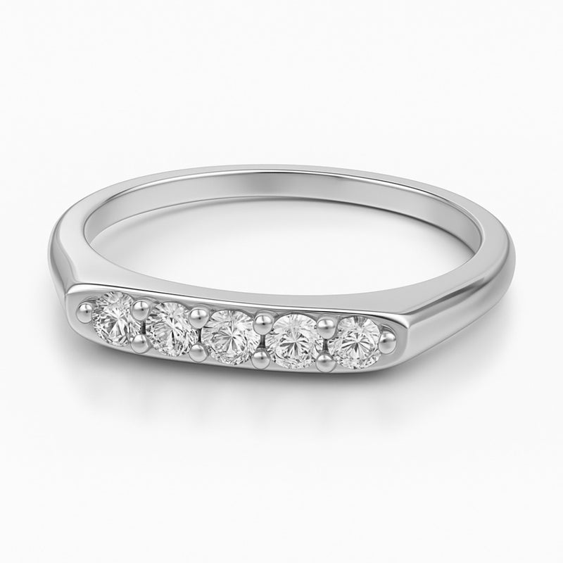Signet Ring in Gold with Diamonds