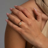 Evil Eye Signet Ring in Gold with Diamonds