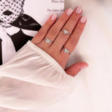 Square Shape Ring in Gold with Diamonds