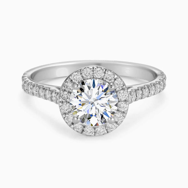 Round Shape Ring in Gold with Diamonds
