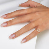 Heart Ring in Gold with Diamonds