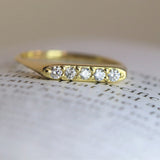 Signet Ring in Gold with Diamonds