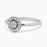 Round Shape Ring in Gold with Diamonds
