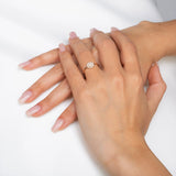 Round Shape Ring in Gold with Diamonds