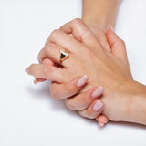 Signet Ring in Gold with Diamonds
