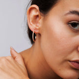 Hoop Earrings in Gold with Diamonds