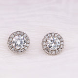 Two Sides Round Earrings in Gold with Diamonds