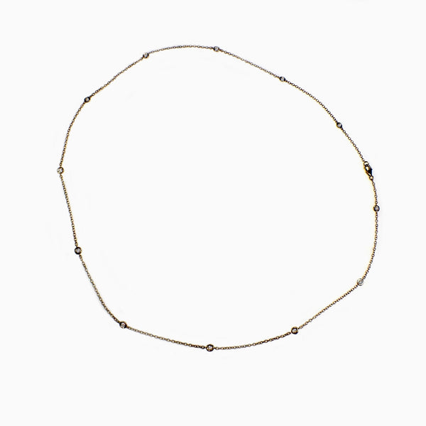 Sparkle Chain Necklace in Gold with Diamonds