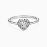 Heart Halo Ring in Gold with Diamonds