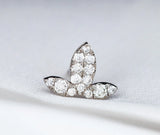 Crown Shaped Earrings in Gold with Diamonds
