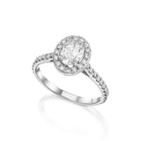 Oval Shape Ring in Gold with Diamonds