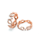 Love Ring in gold with diamonds
