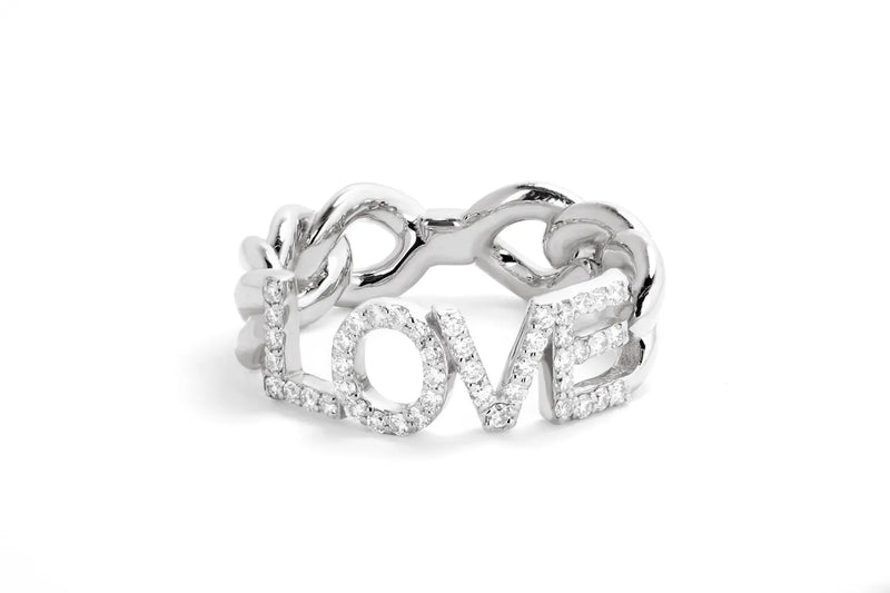 Love Ring in gold with 0.45 Natural diamonds
