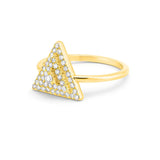 Pyramid Pave Ring in Gold with Diamonds