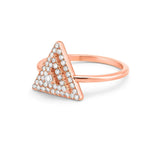 Pyramid Pave Ring in Gold with Diamonds