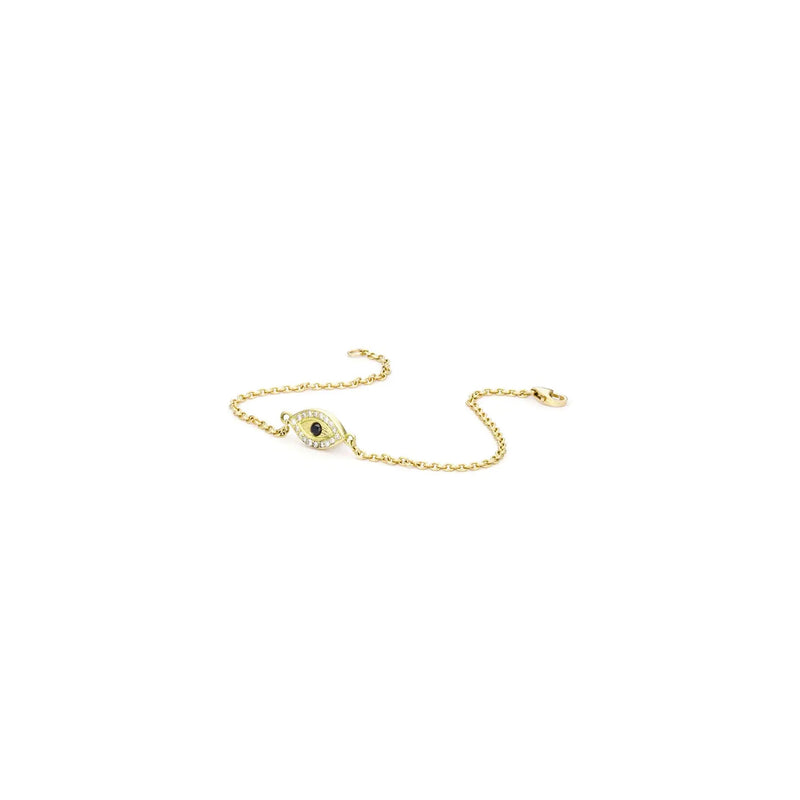 Evil Eye Bracelet in Gold with Diamond