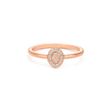 Oval Shape Ring in Gold with Diamonds