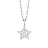 Round Star Shape Necklace in Gold with Diamonds