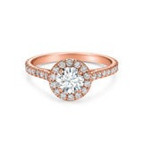 Round Shape Ring in Gold with Diamonds