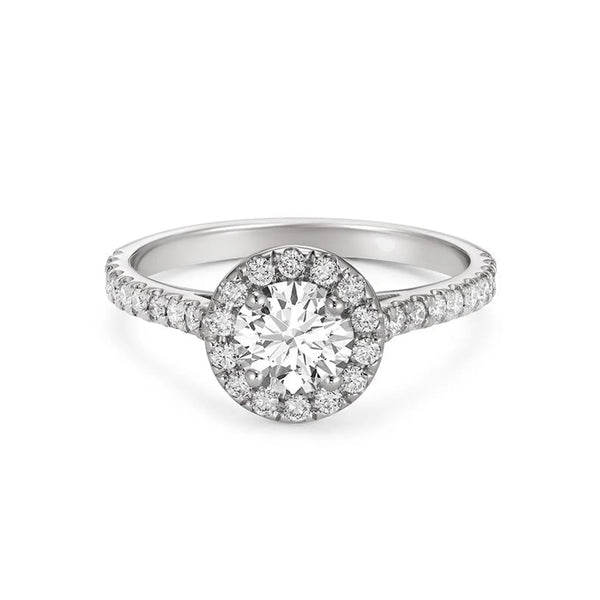 Round Shape Ring in Gold with Diamonds