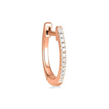 Crown Shaped Halo Style Earrings in Gold with Diamonds