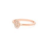 Oval Shape Ring in Gold with Diamonds