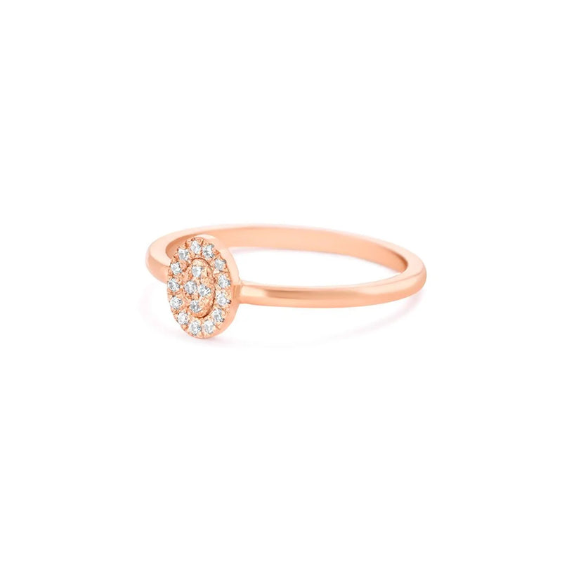 Oval Shape Ring in Gold with Diamonds
