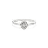 Oval Shape Ring in Gold with Diamonds