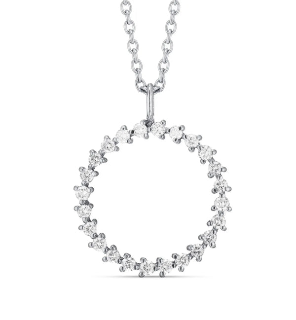 Circle of Life Necklace in Gold with Diamonds