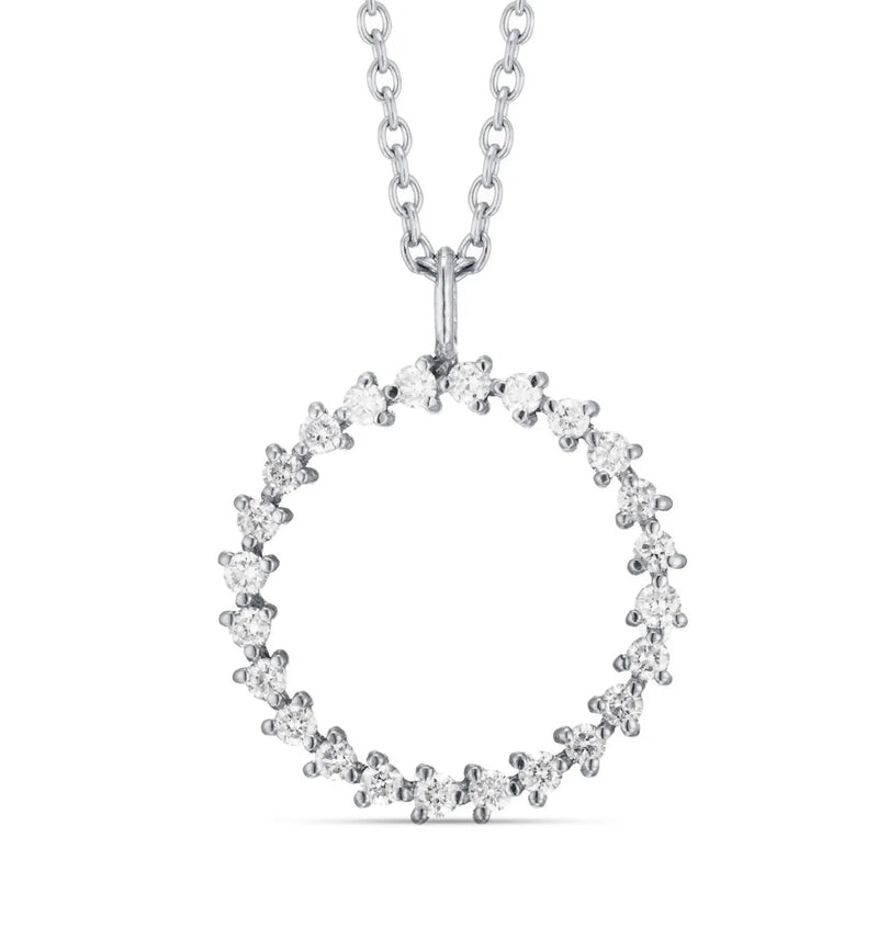 Circle of Life Necklace in Gold with Diamonds