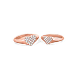 Heart Signet Ring in Gold with Diamonds