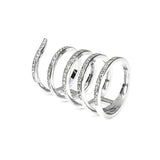Spiral Style Ring in Gold with Diamonds