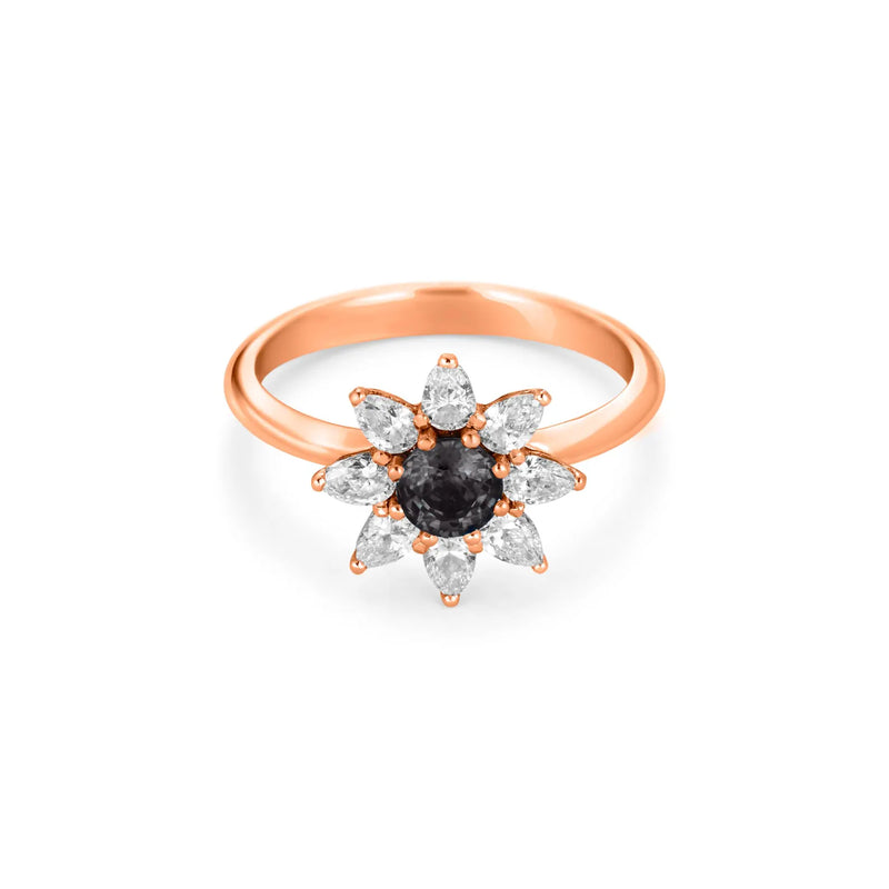 Black Diamond Ring in Gold