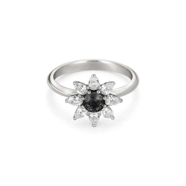 Black Diamond Ring in Gold