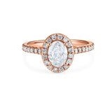 Oval Shape Ring in Gold with Diamonds