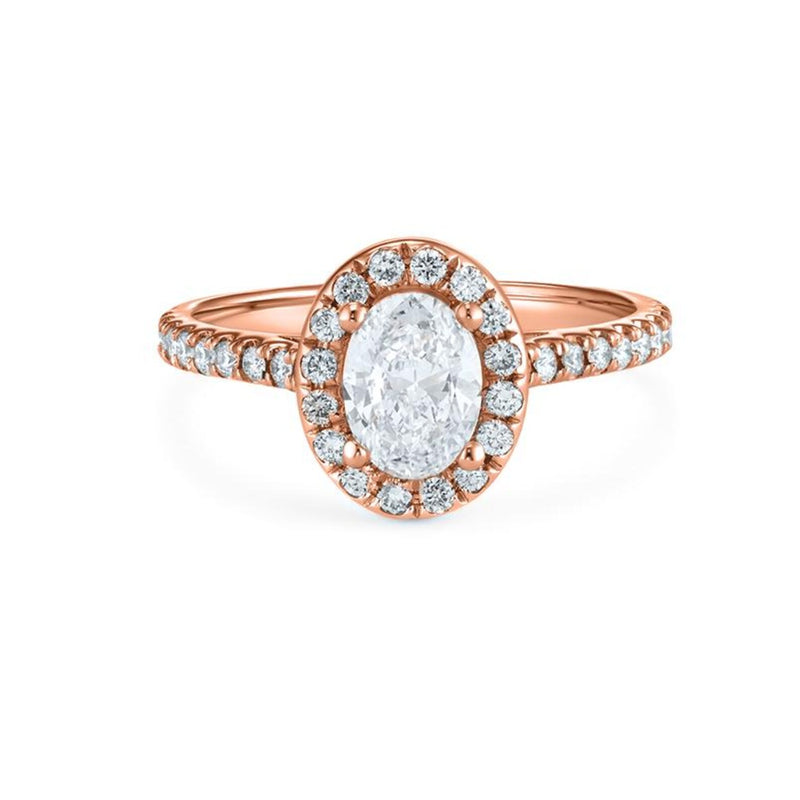 Oval Shape Ring in Gold with Diamonds