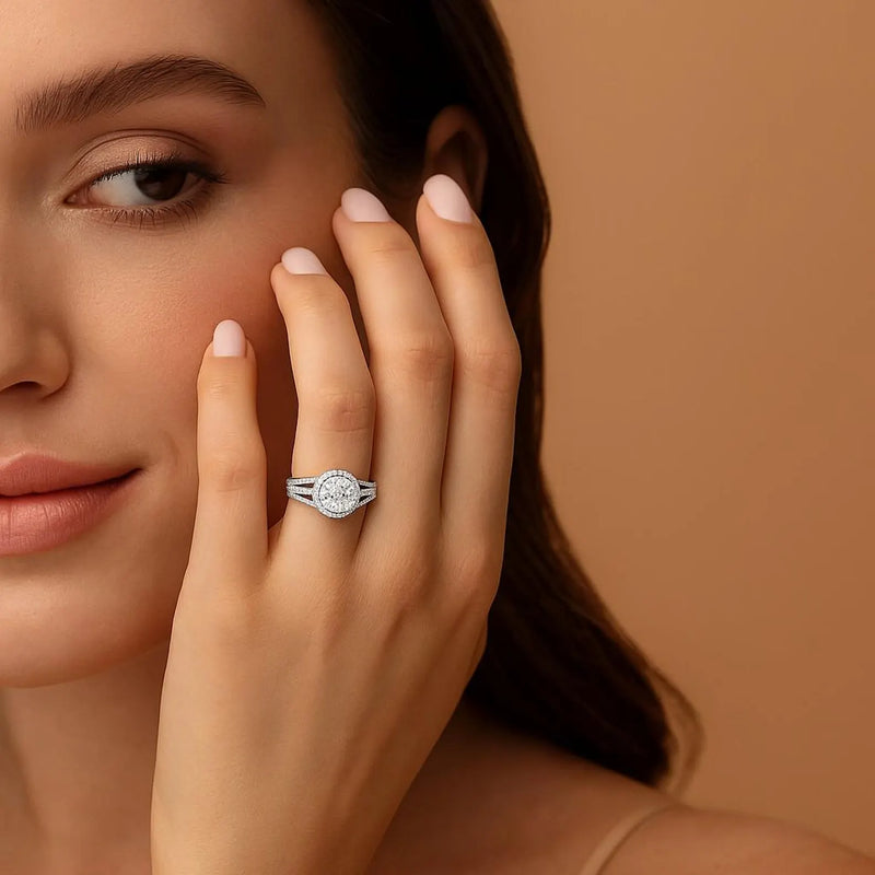 Pave Signet Ring in Gold with Diamonds