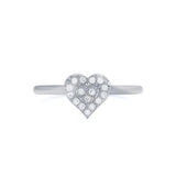 Heart Shape Ring in Gold with Diamonds