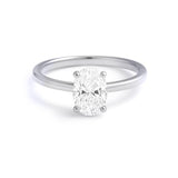 Oval Diamond Solitaire Gold Ring | Natural & Lab Grow