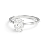 Oval Diamond Solitaire Gold Ring | Natural & Lab Grow