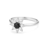 Black Diamond Ring in Gold