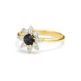 Black Diamond Ring in Gold
