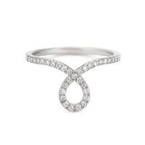 Infinity Ring in Gold with Diamonds