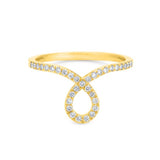 Infinity Ring in Gold with Diamonds