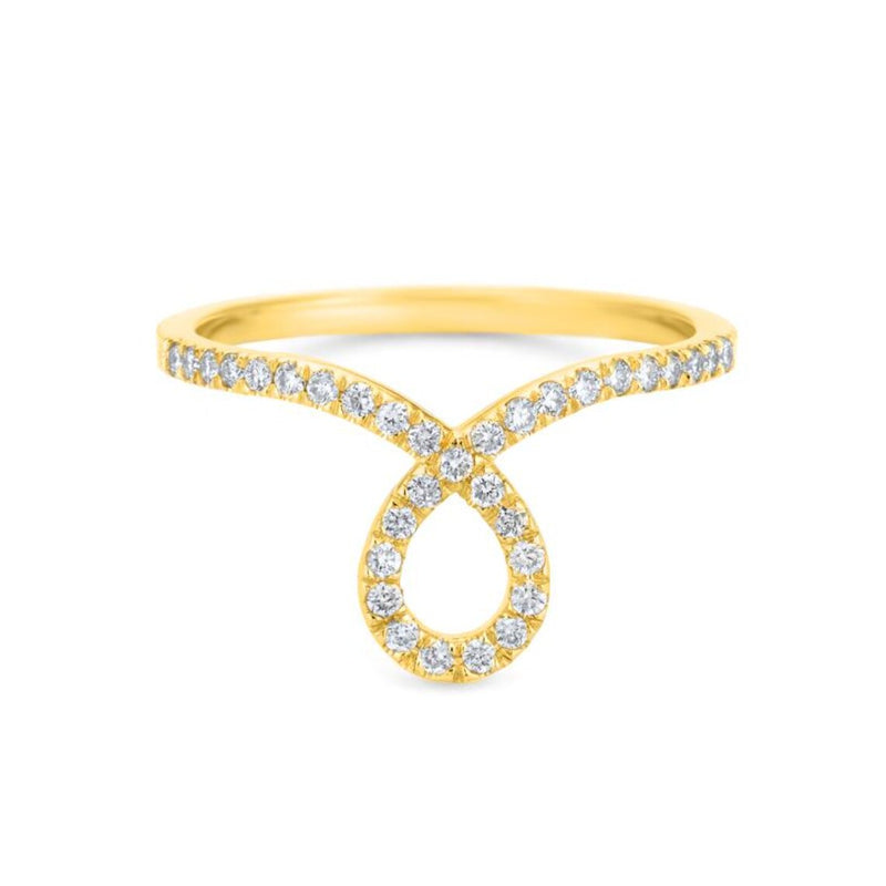 Infinity Ring in Gold with Diamonds