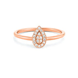 Pear Shape Ring in Gold with Diamonds