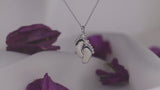 Tiny Baby Feet Necklace in Gold with Diamonds